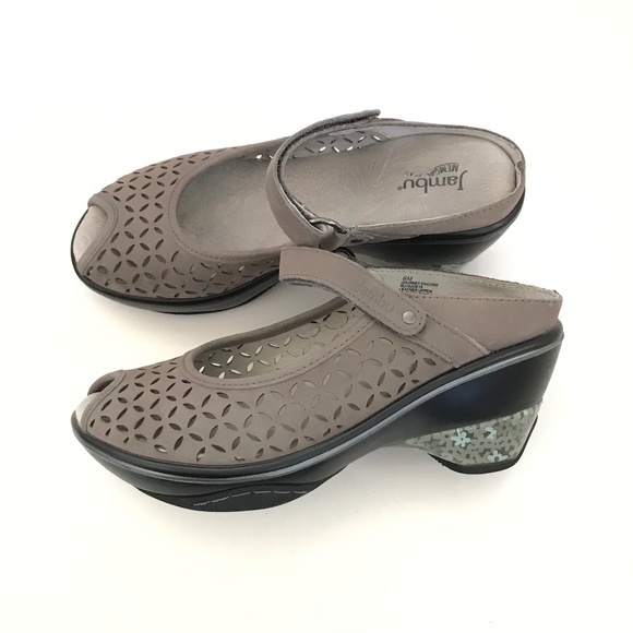 JAMBU Journey Encore Wedge Heel Sandals Leather Tan Women’s Size 6 - Picture 1 of 16